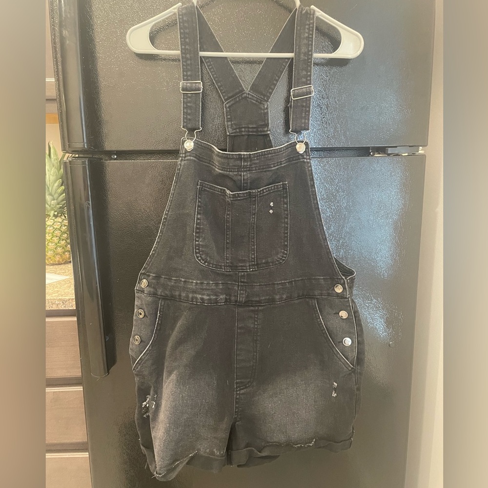 Black Short Overalls